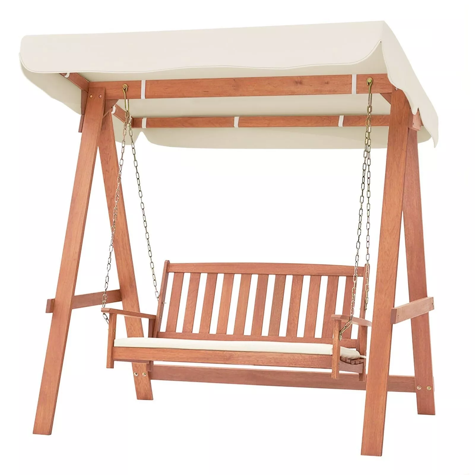 Donald Outdoor Wooden Darden Swing Chair - Image 2
