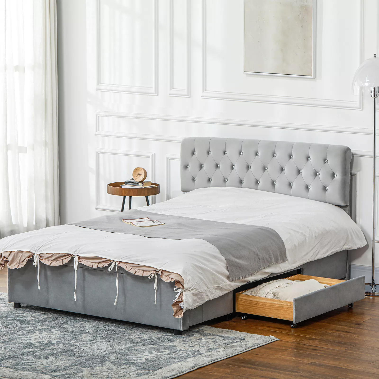 Dorsey Full Upholstered Bed Frame With Storage