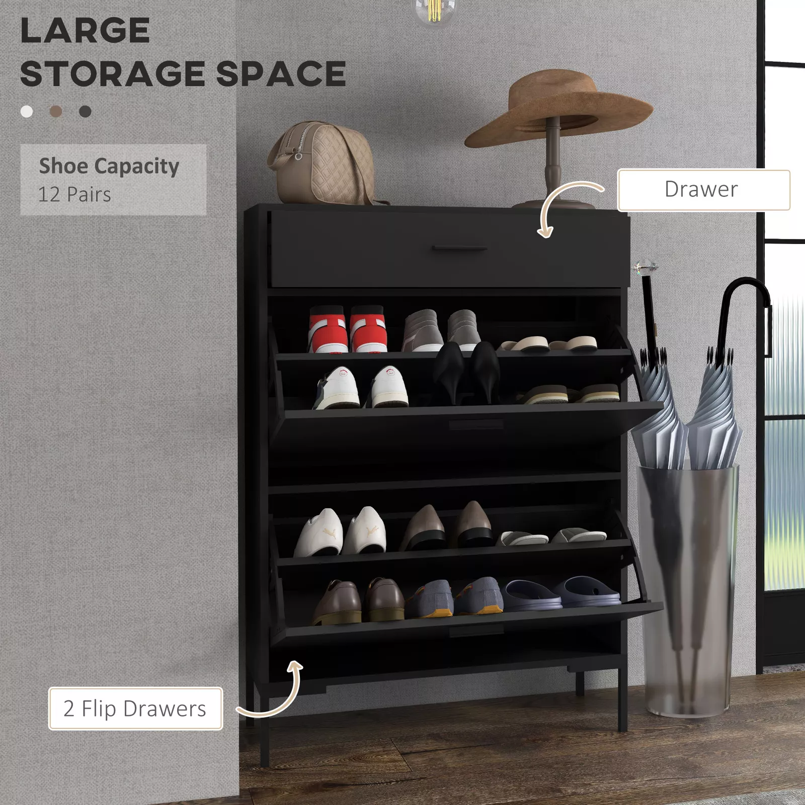 Duke Slim Shoe Storage Cabinet - Image 3