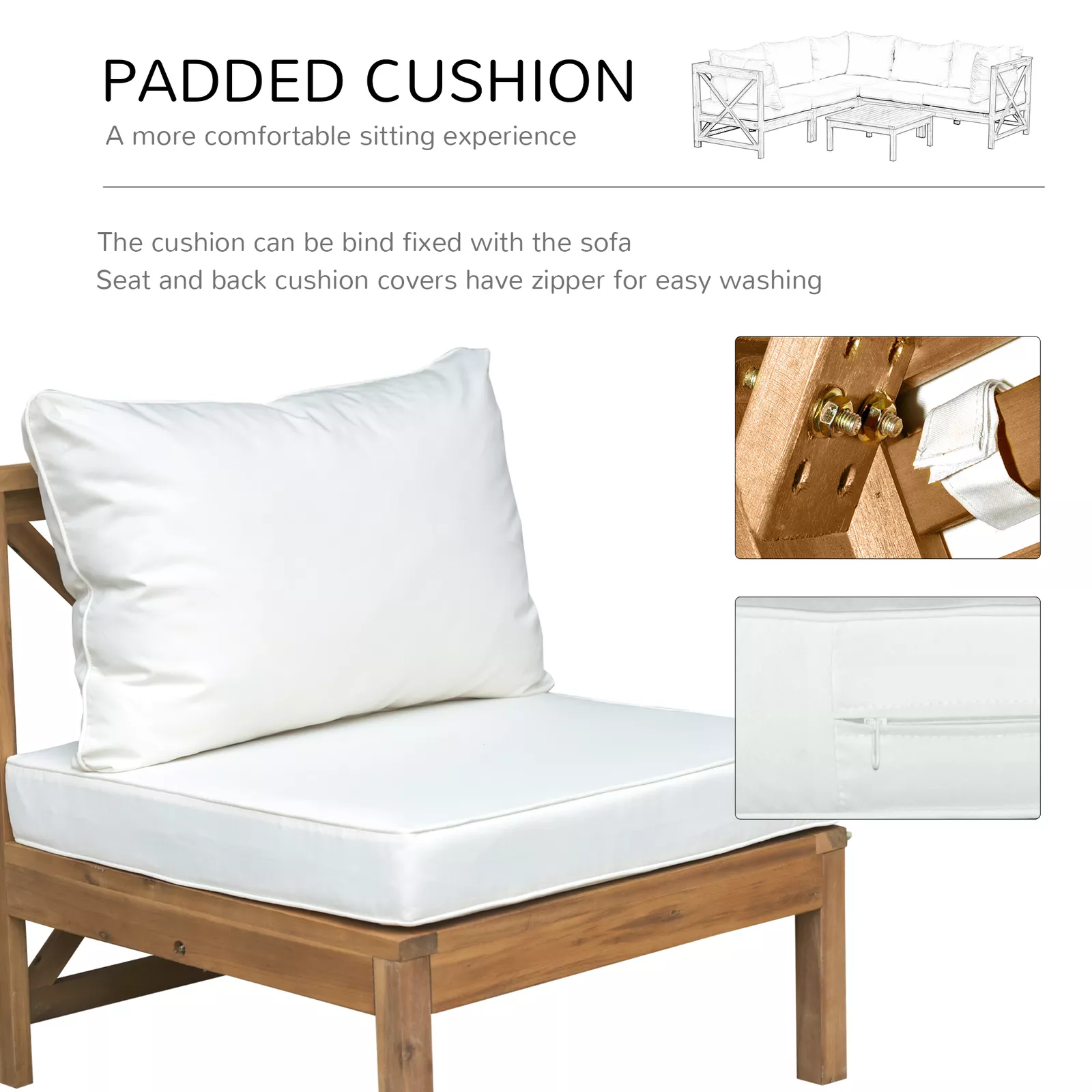 Dunn Outdoor Garden Corner Couch Set - Image 4