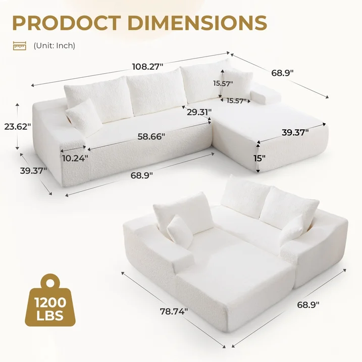 Ebello 108" L-Shaped Sectional Sofa - Image 2