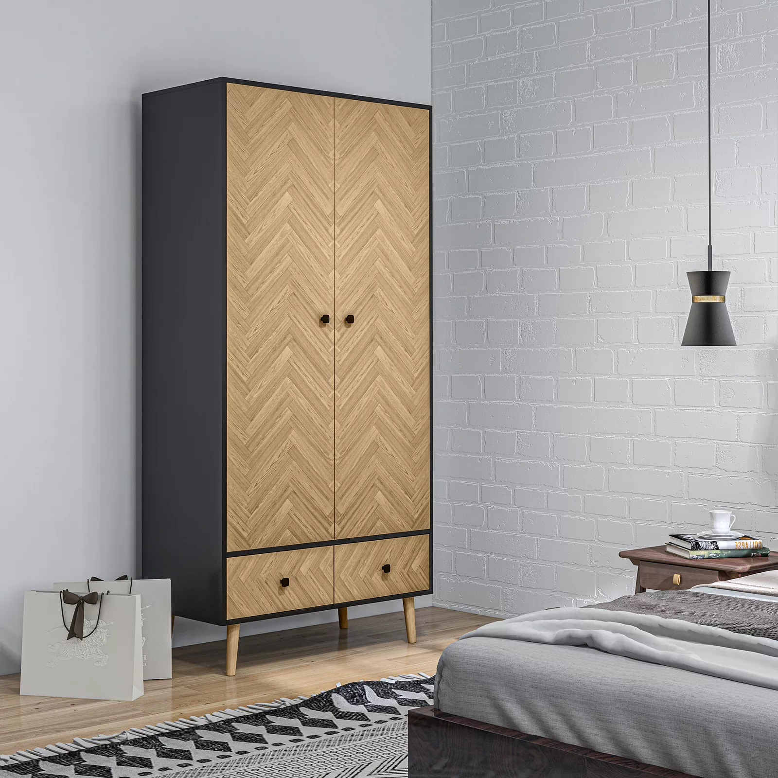 Edmund 2 Door Wardrobe With Drawers