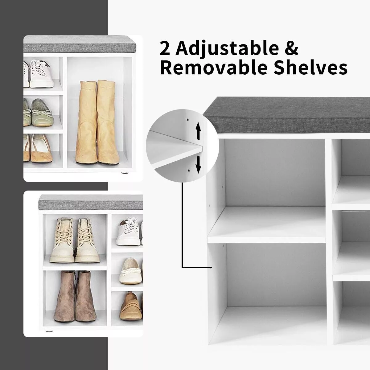 Elaine Hallway Shoe Storage Bench - Image 4