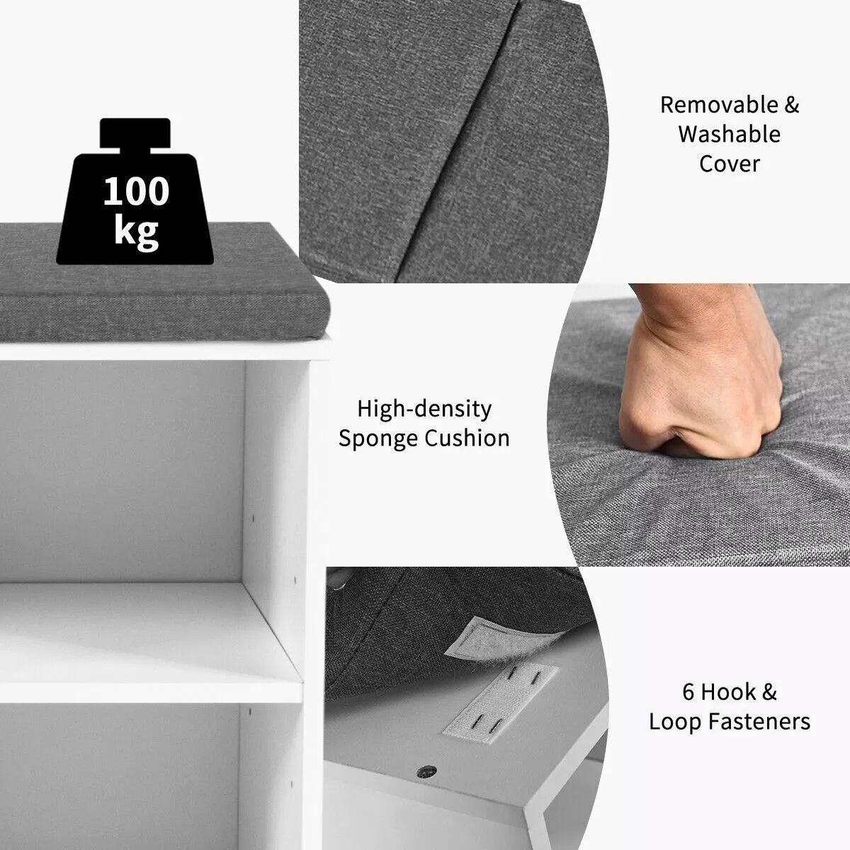 Elaine Hallway Shoe Storage Bench - Image 5