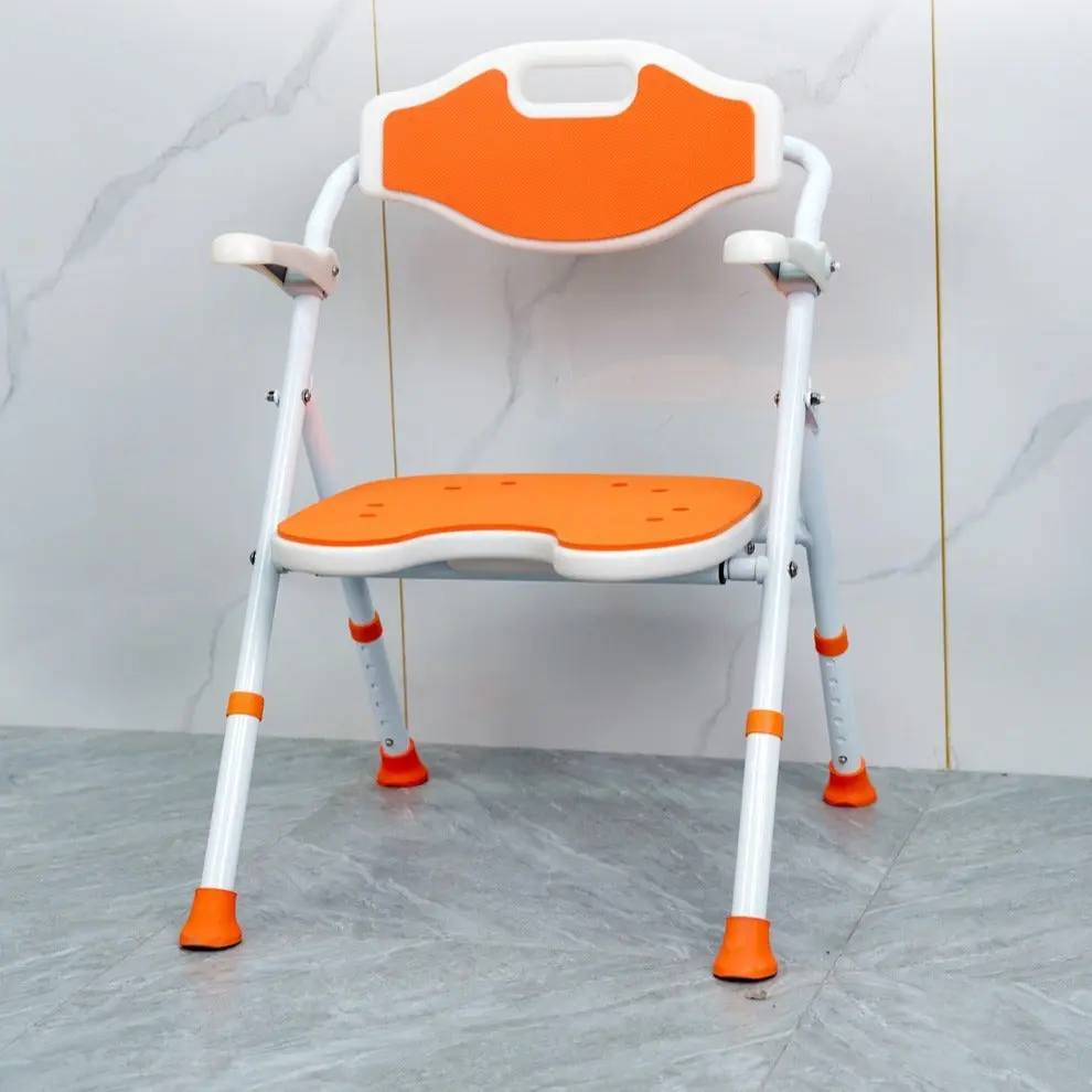 Elderly Foldable Shower Chair With Arms