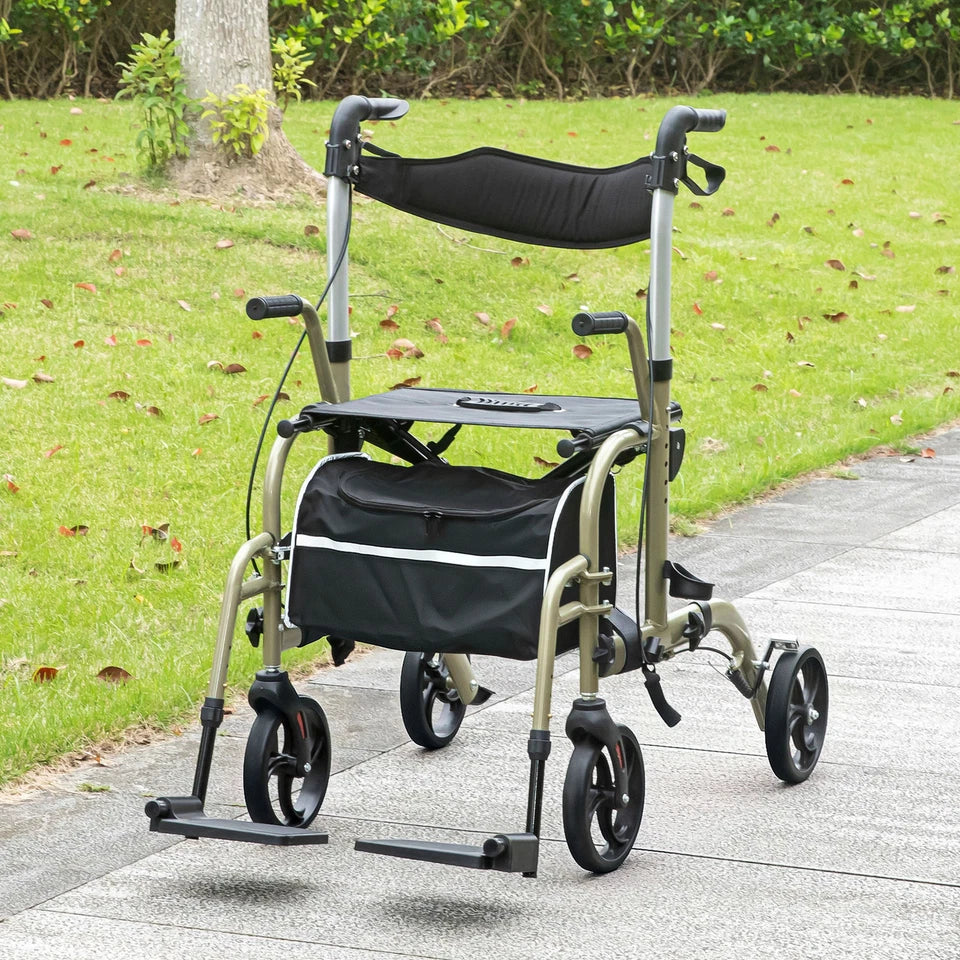 Elderly Mobility Walker Wheelchair With Seat