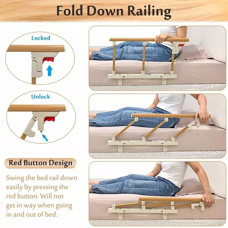Elderly Safety Bed Rail (Collapsible Handle) - Image 3