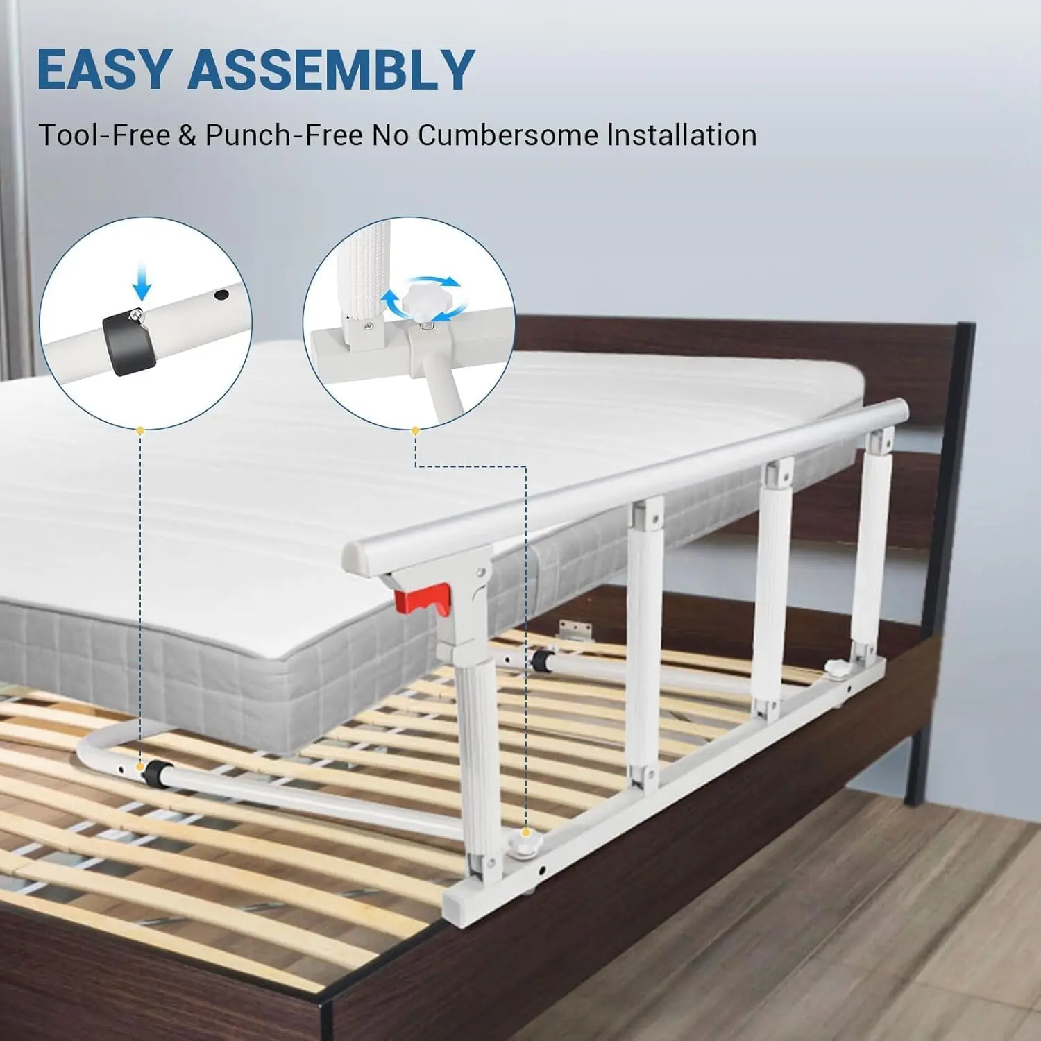 Elderly Safety Bed Rail (Collapsible Handle) - Image 3