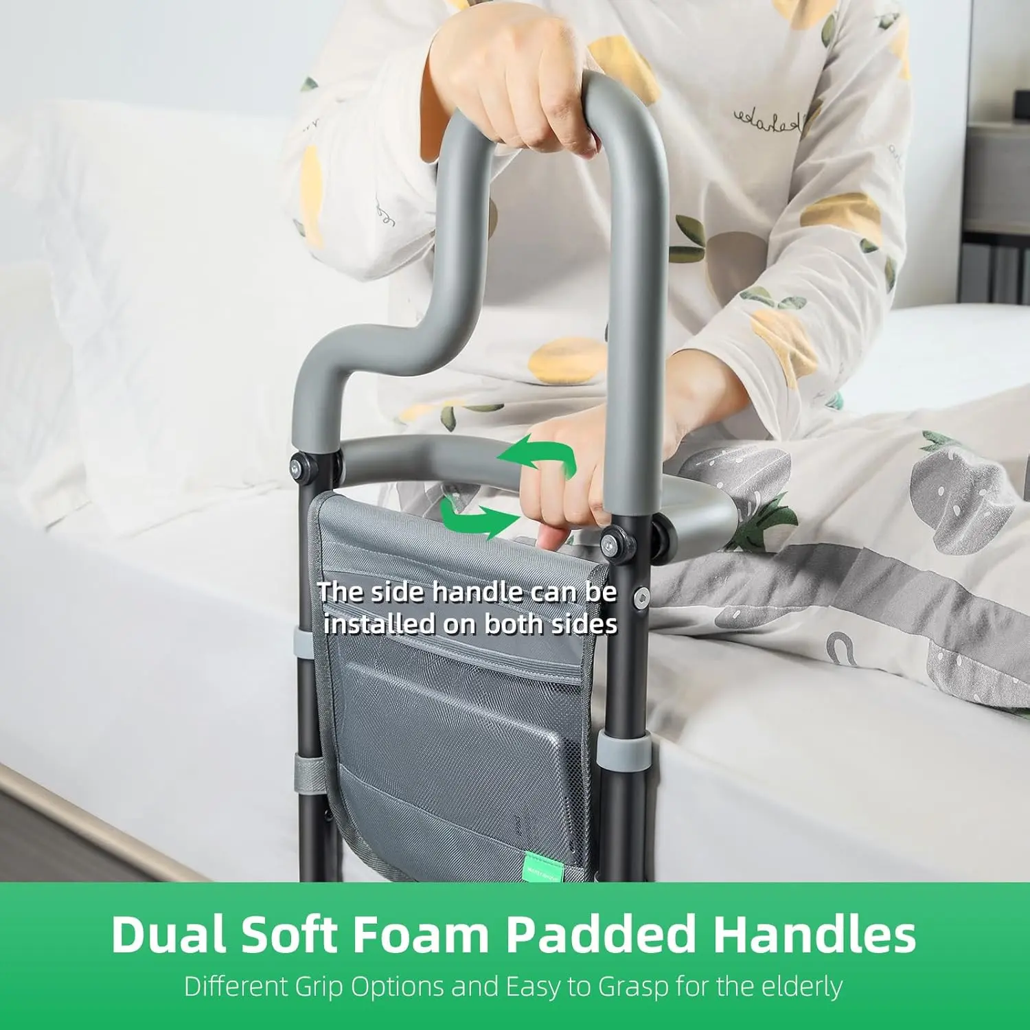 Elderly Safety Bed Rail (Double Handle) - Image 2