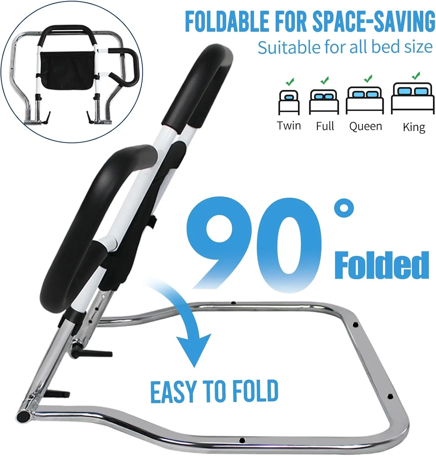 Elderly Safety Bed Rail (Double Handle) - Image 3