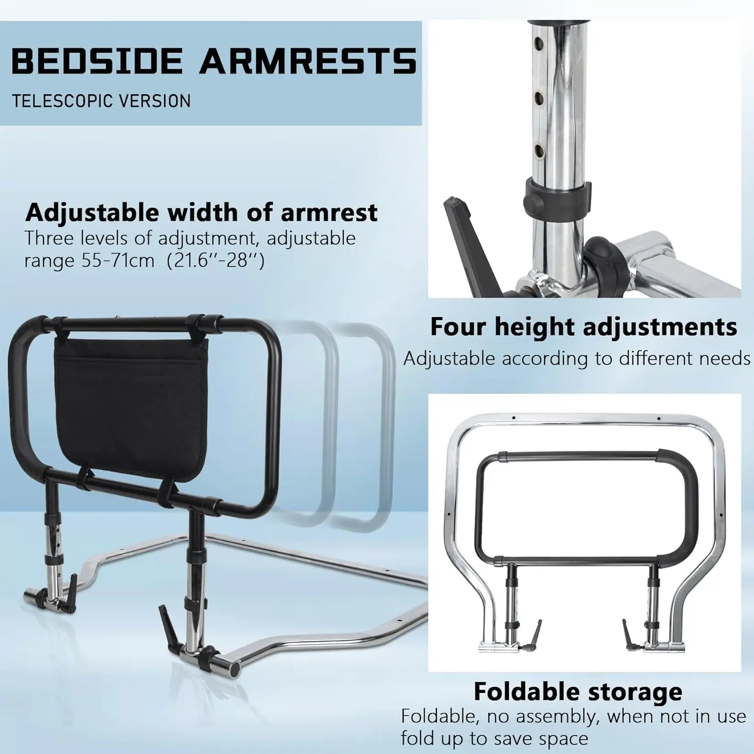 Elderly Safety Bed Rail (Extendable Handle) - Image 3