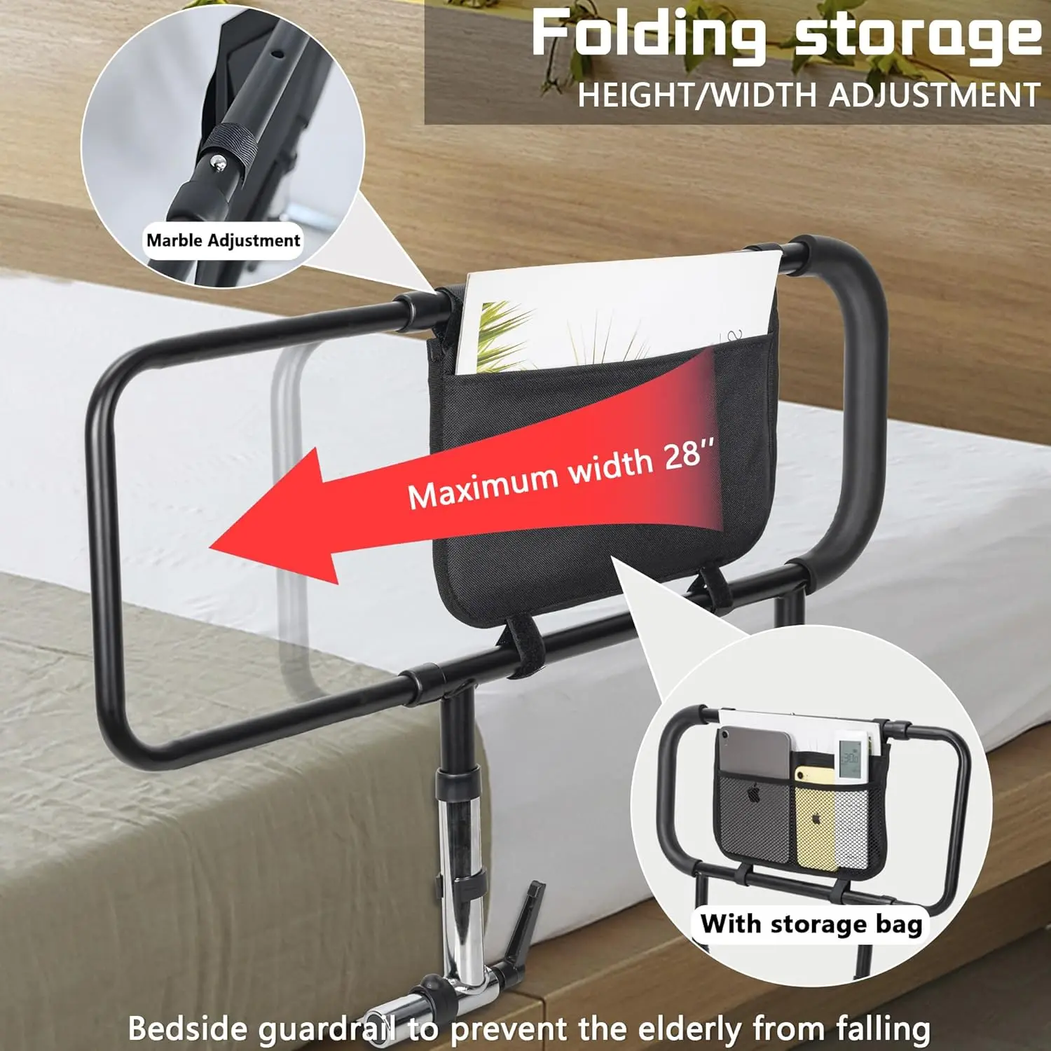 Elderly Safety Bed Rail (Extendable Handle) - Image 6