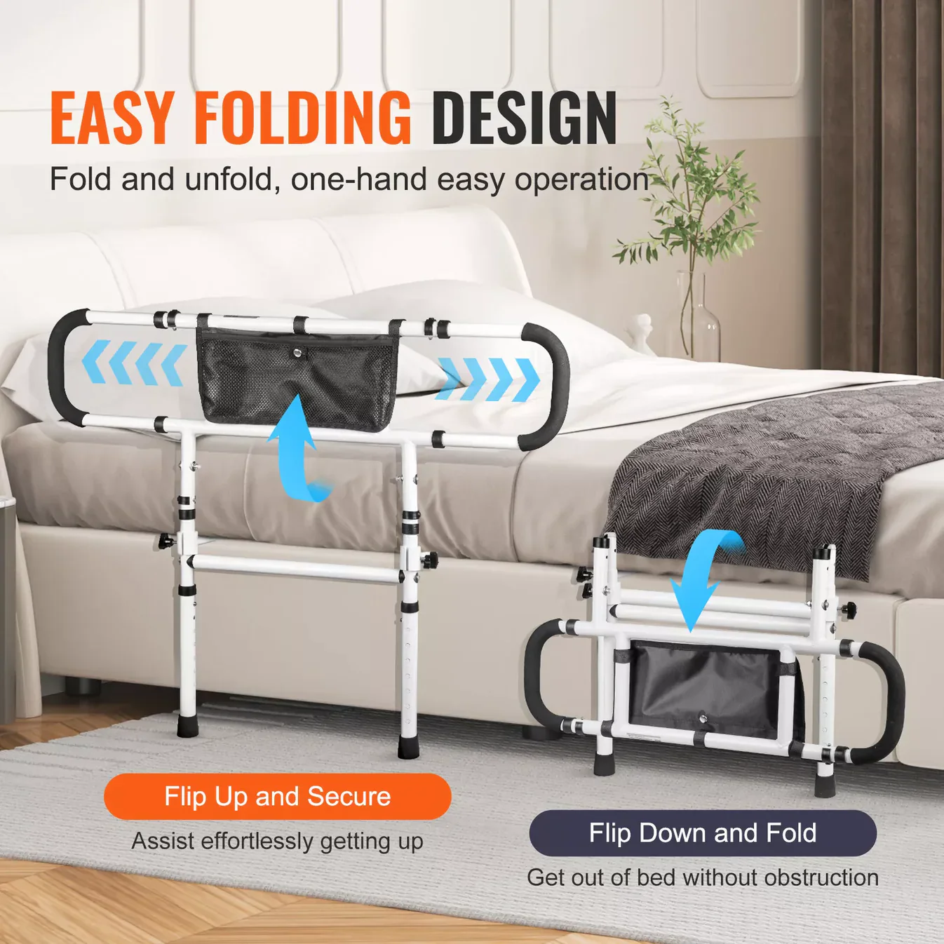 Elderly Safety Bed Rail (With Legs) - Image 6