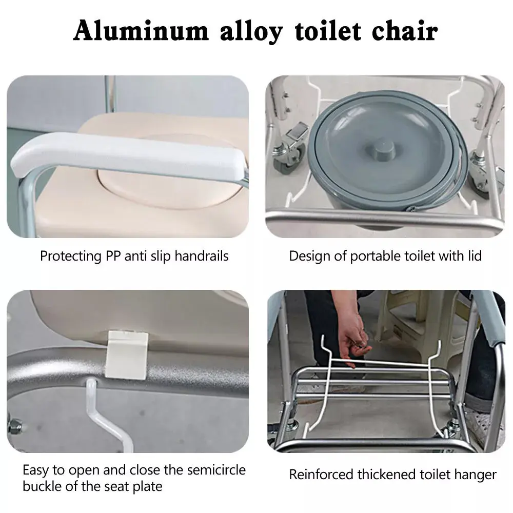 Elderly Shower Commode Wheelchair - Image 2