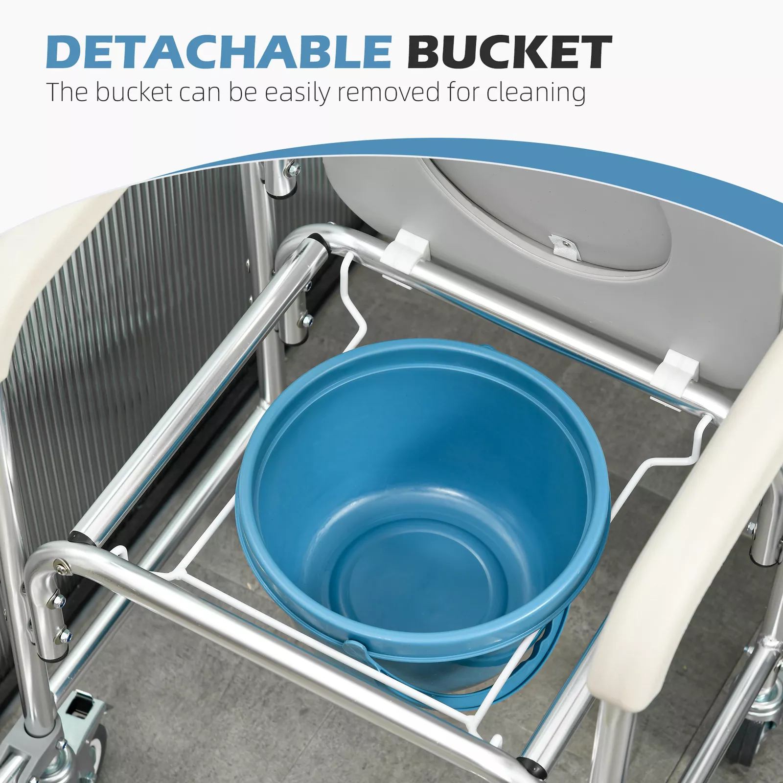 Elderly Shower Commode Wheelchair - Image 3