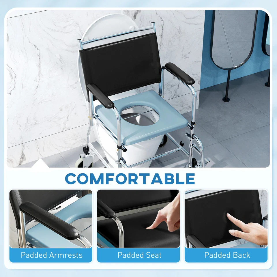 Elderly Shower Commode Wheelchair - Image 5