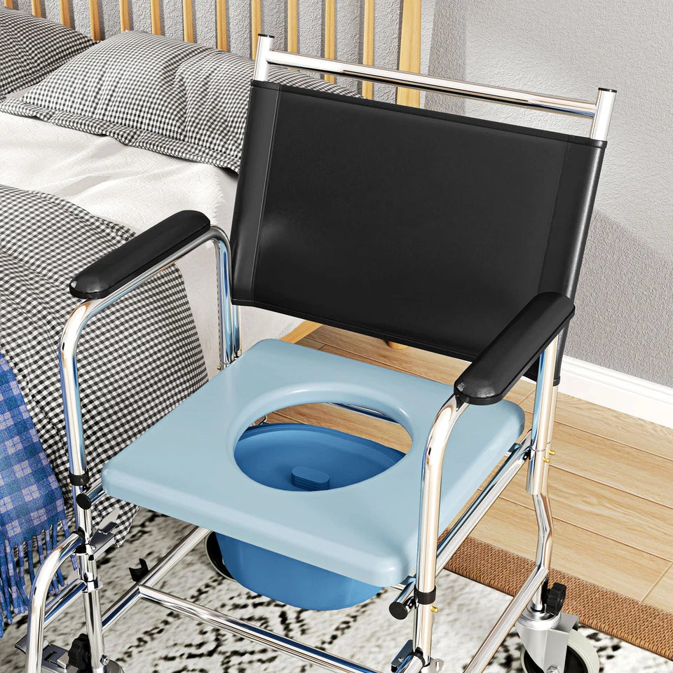 Elderly Shower Commode Wheelchair - Image 6
