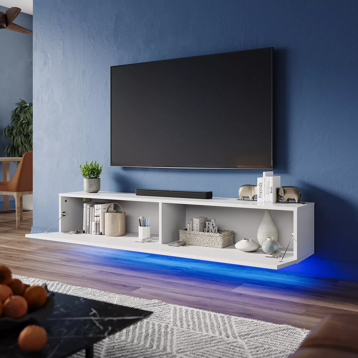 Elissa Floating High Gloss TV Cabinet Stand - Image 2