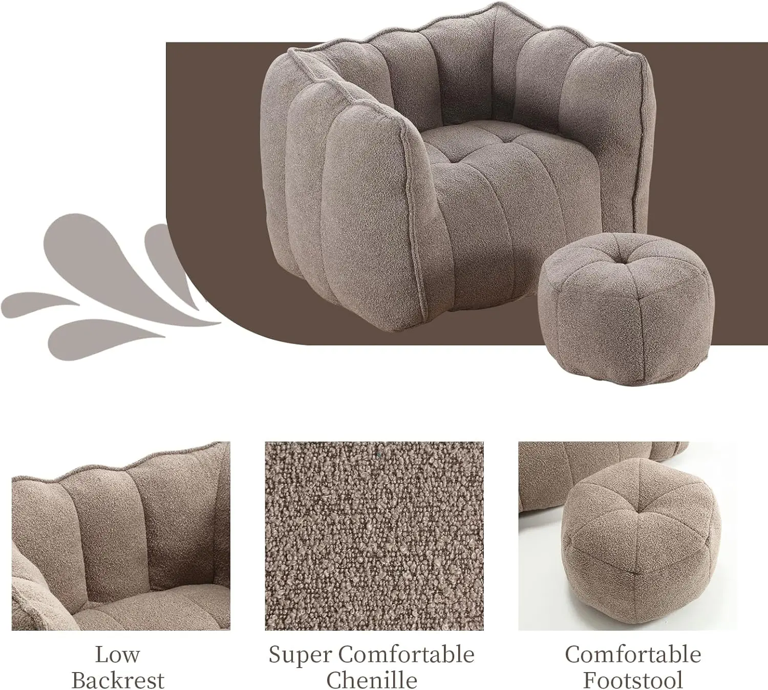 Ella Bean Bag Sofa Couch - Image 2