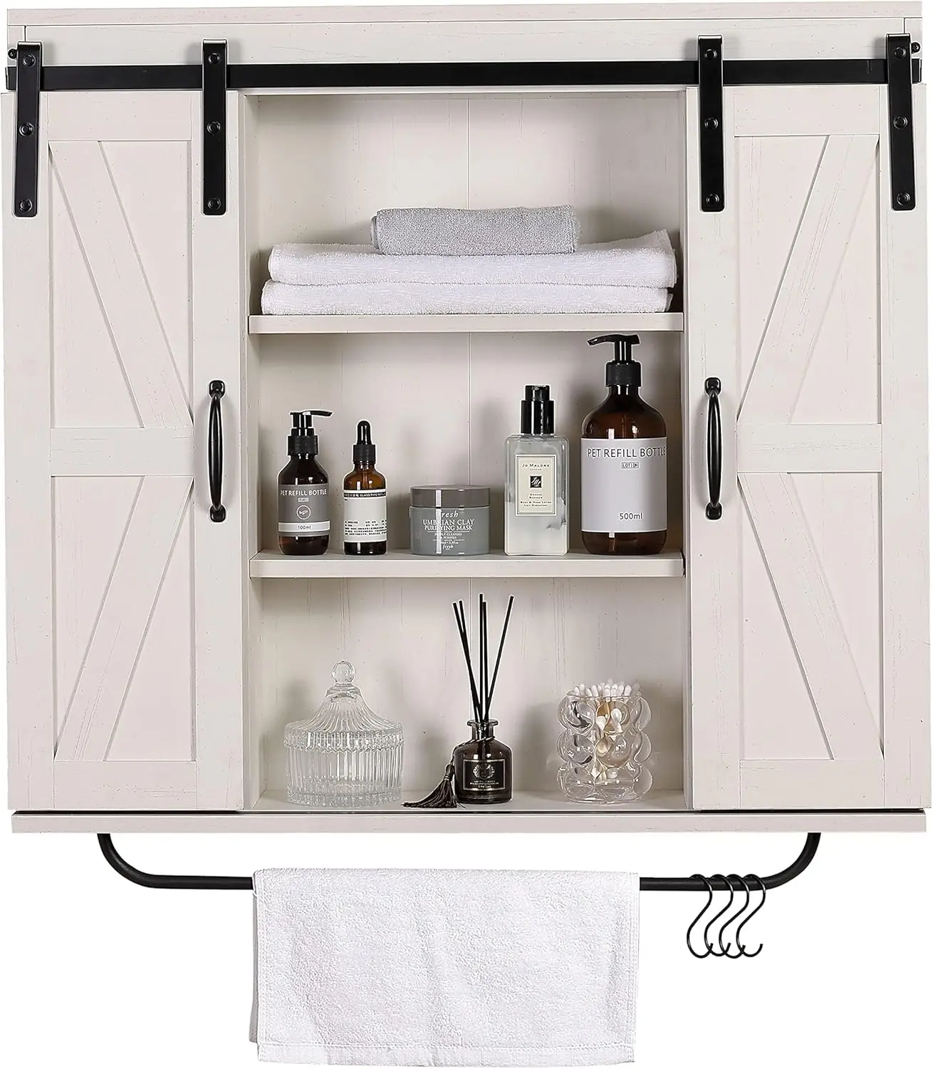 Elle Farmhouse Wall Mount Medicine Cabinet - Image 2