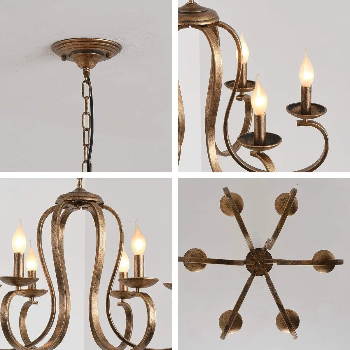Ellen Antique Dining Room Chandelier - Image 3