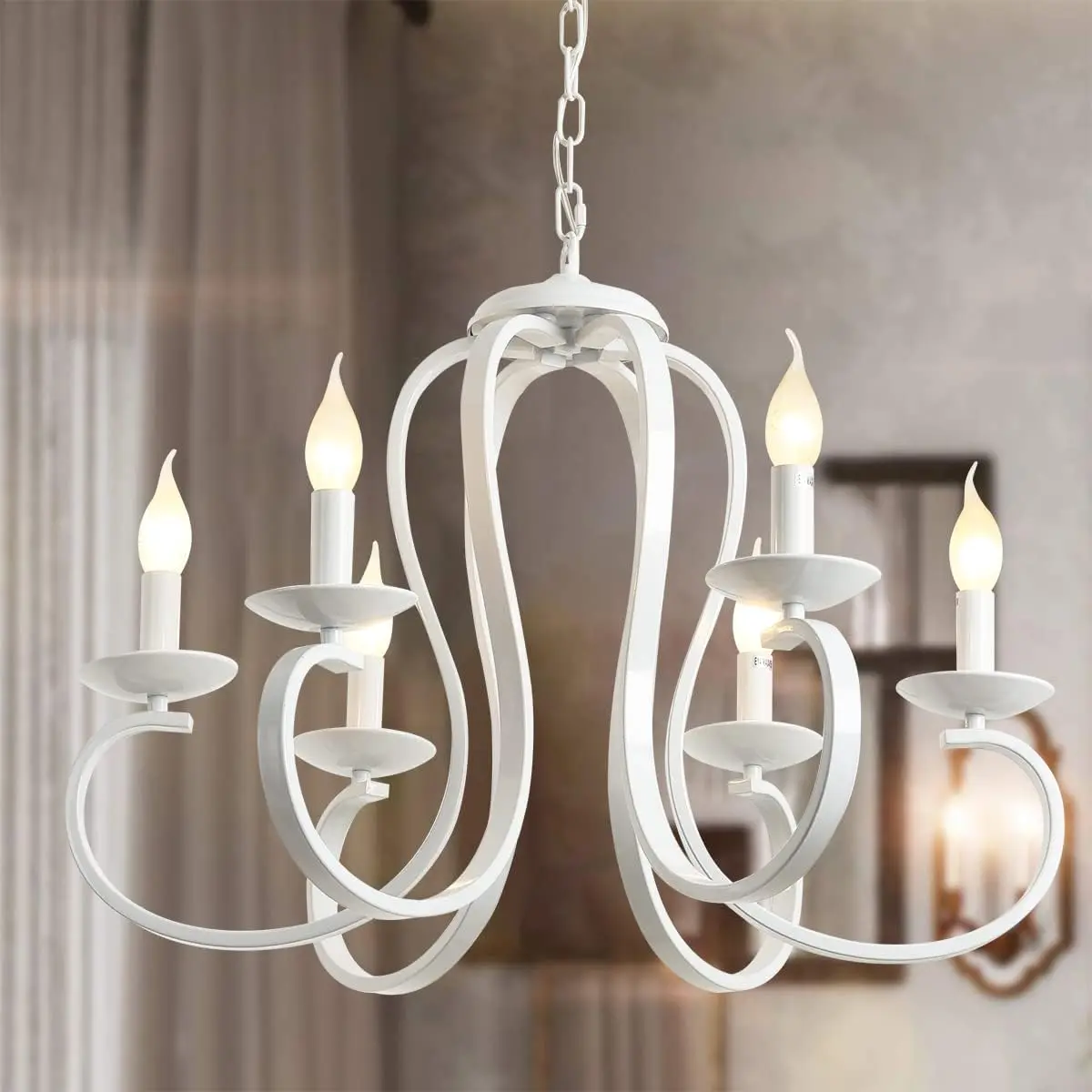 Ellen Antique Dining Room Chandelier - Image 5