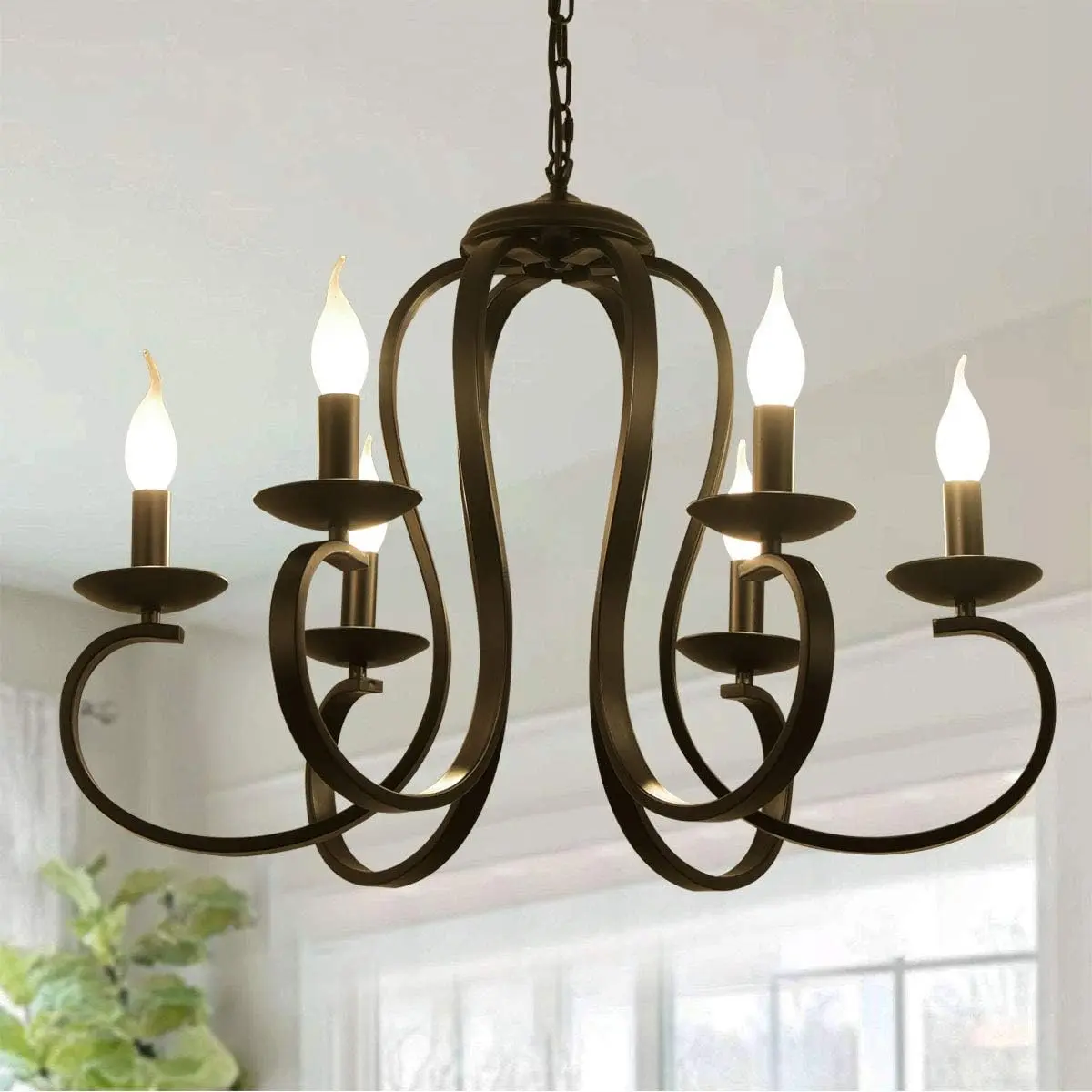 Ellen Antique Dining Room Chandelier - Image 6