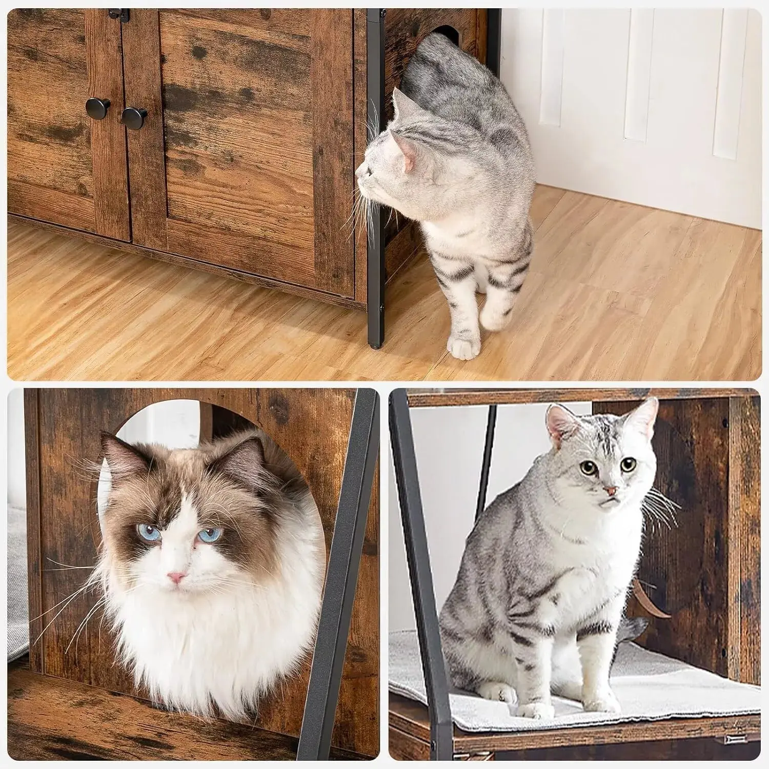 Ellena Cat Litter Box Enclosure Furniture - Image 7