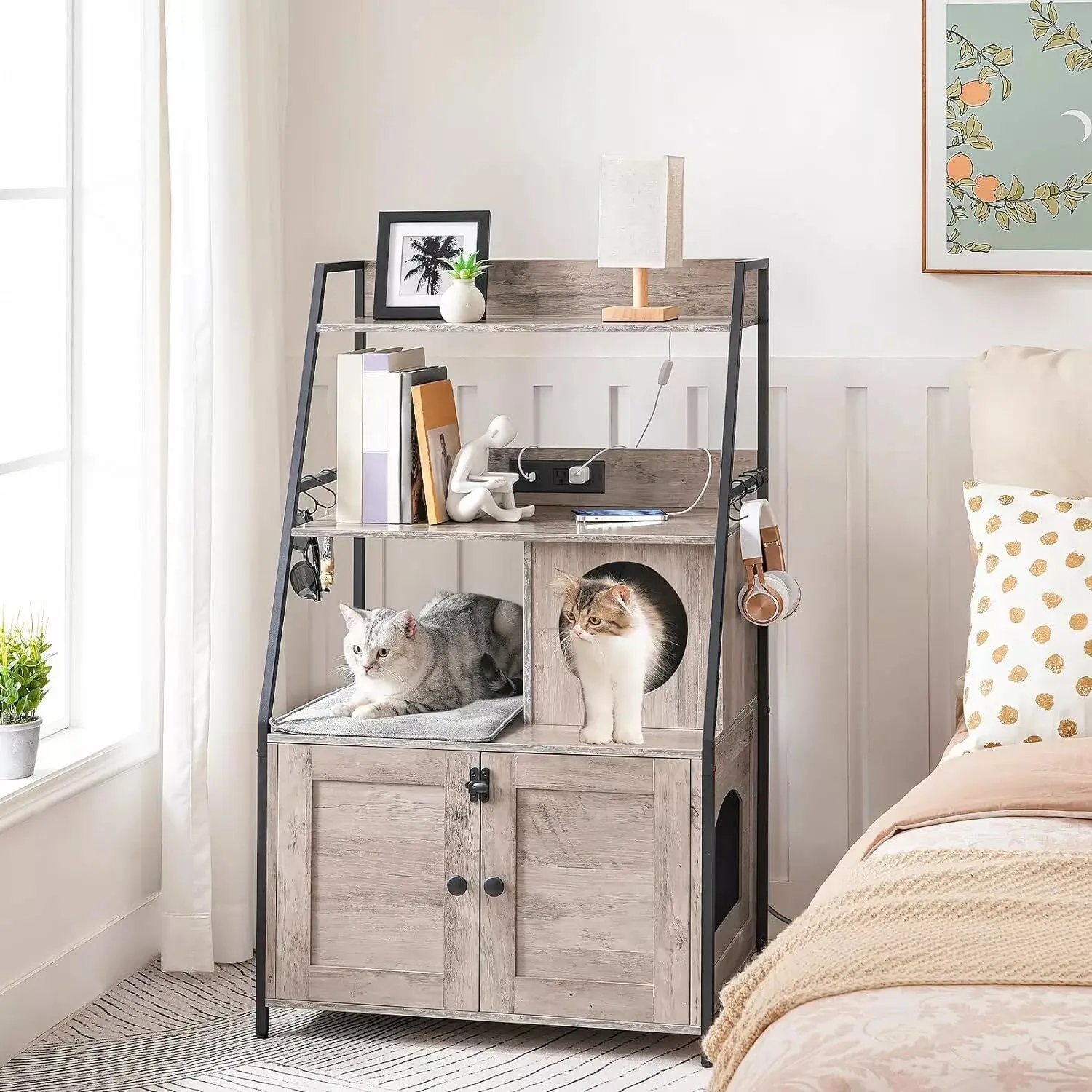 Ellena Cat Litter Box Enclosure Furniture - Image 8