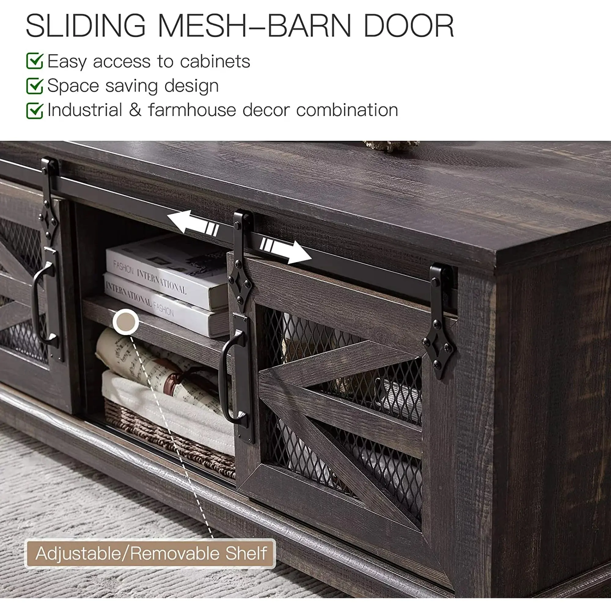 Ellis Rustic Farmhouse Coffee Table - Image 4