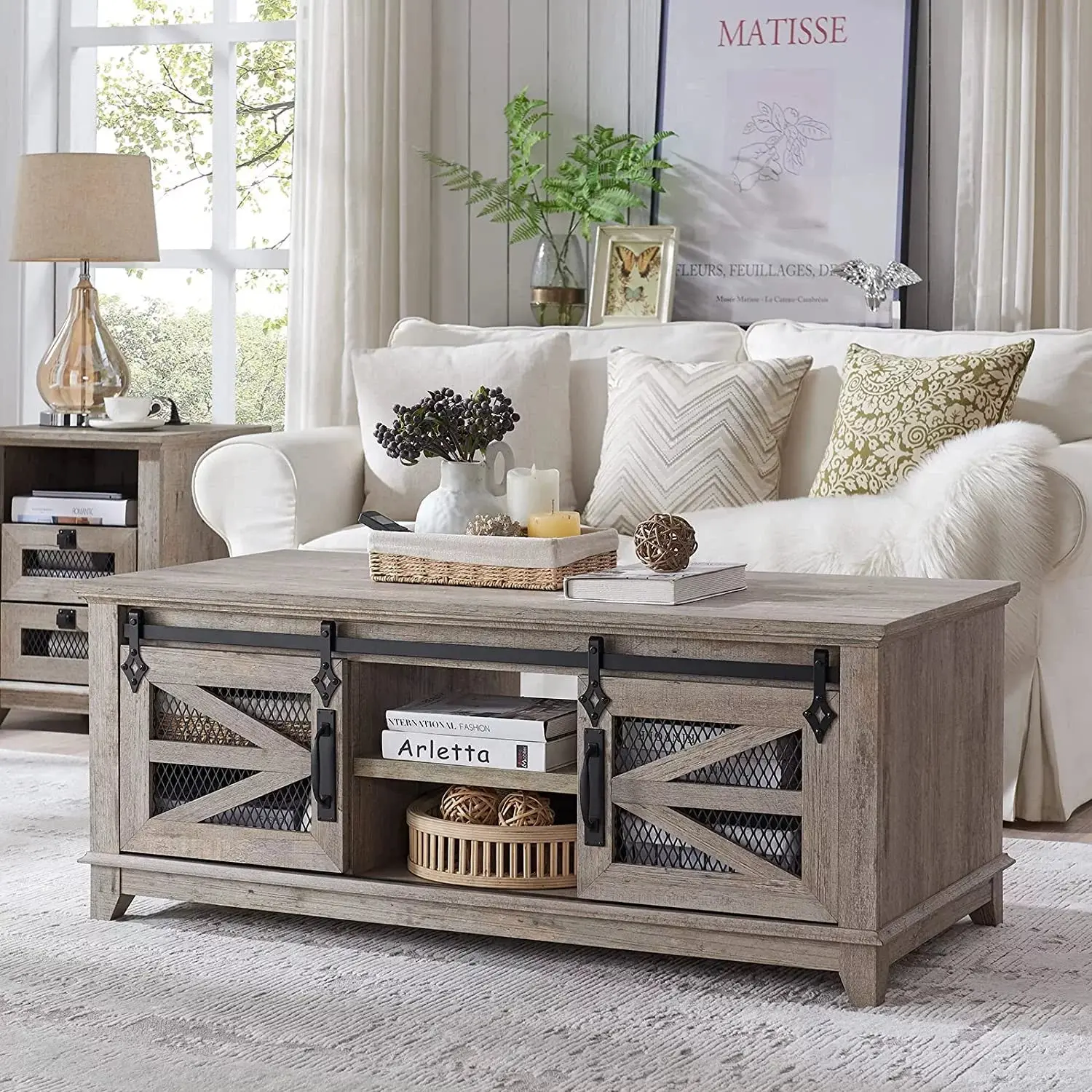 Ellis Rustic Farmhouse Coffee Table - Image 6