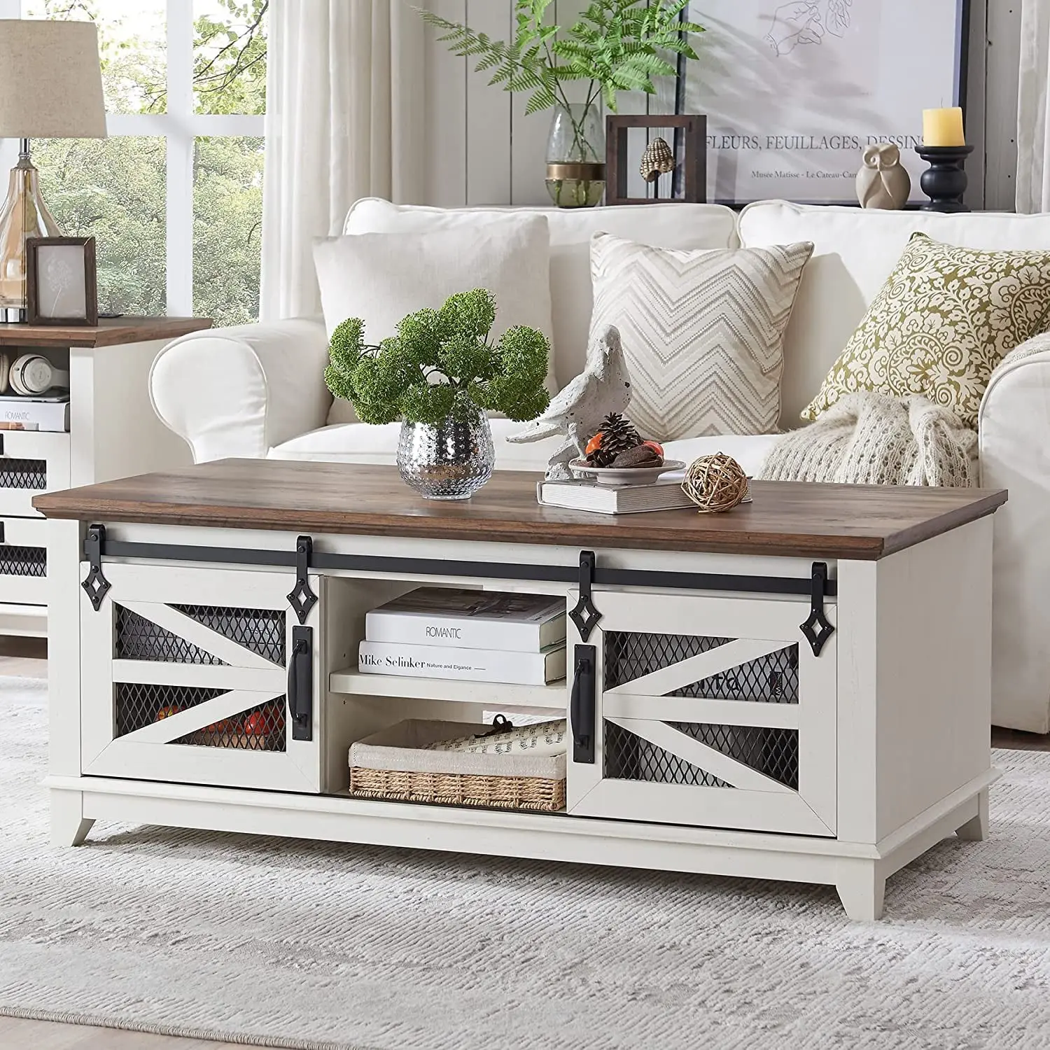 Ellis Rustic Farmhouse Coffee Table - Image 7