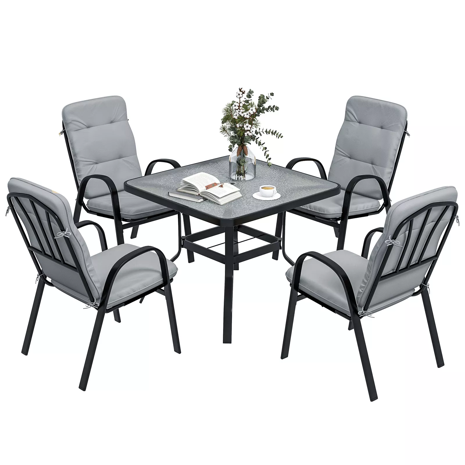Enya 5 Pieces Outdoor Patio Dining Set - Image 2