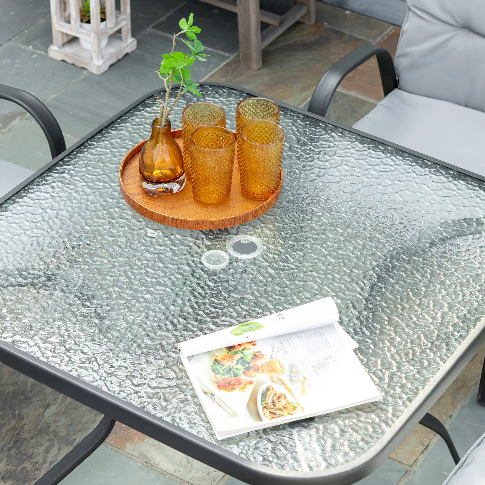 Enya 5 Pieces Outdoor Patio Dining Set - Image 6