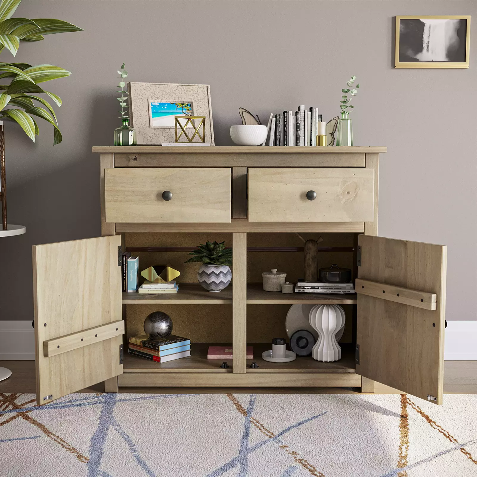 Eric Wood Sideboard Buffet Cabinet - Image 4