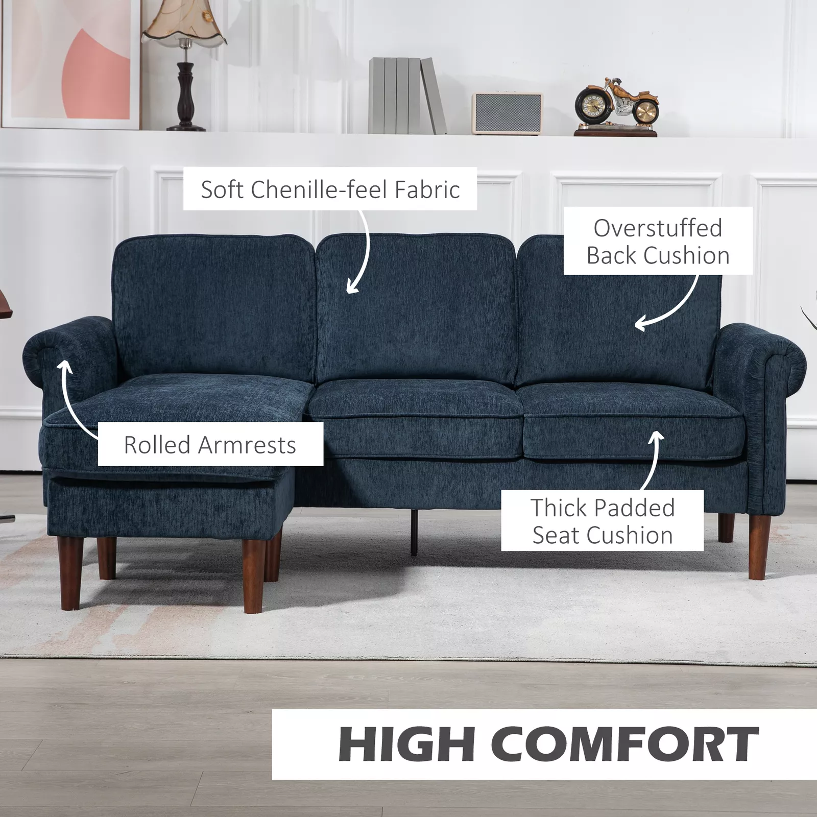 Esme L Shape Sectional Modular Sofa - Image 3