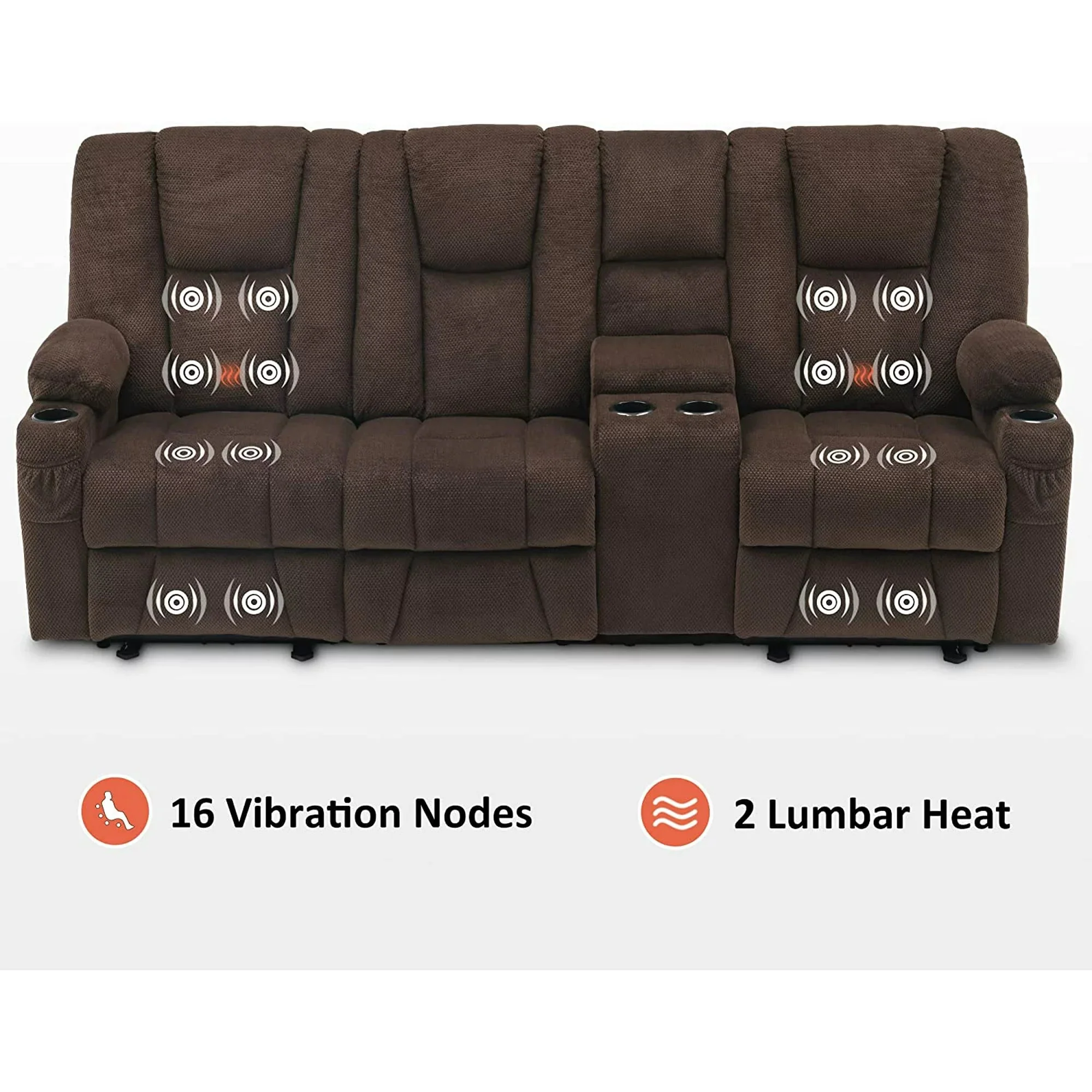 Euan Recliner Loveseat With Console - Image 4