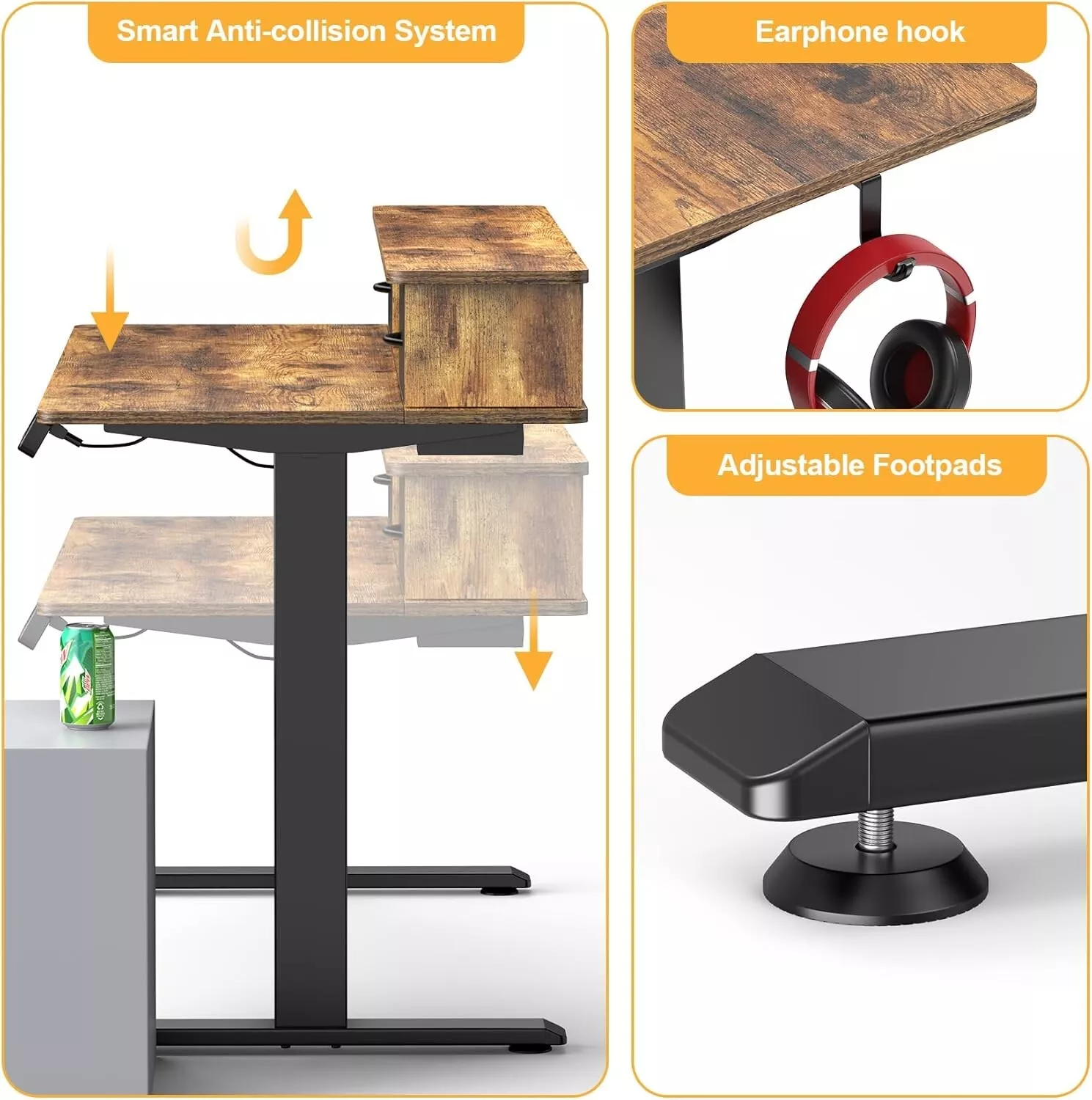 Evans Height Adjustable Standing Desk - Image 4