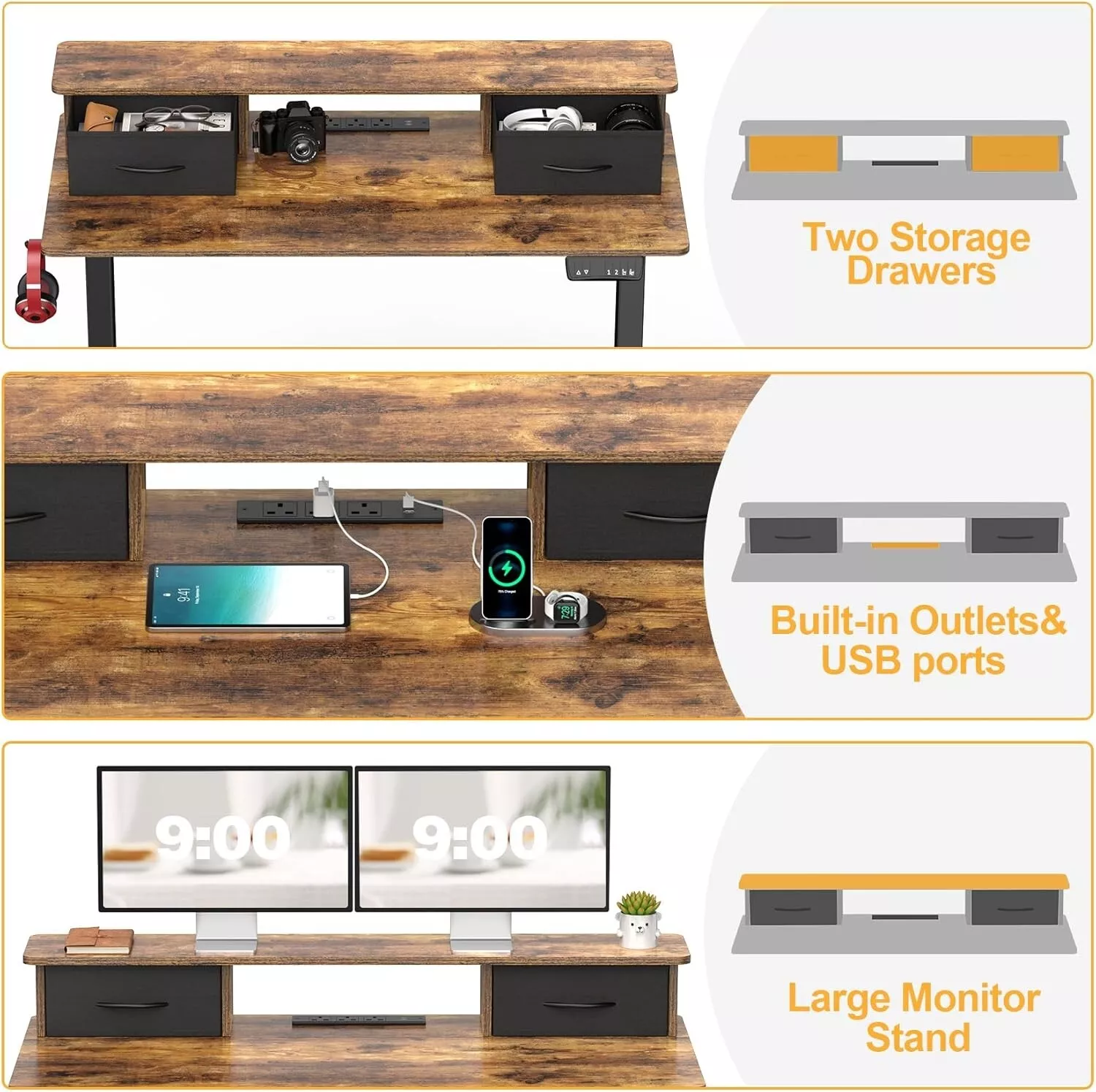Evans Height Adjustable Standing Desk - Image 5