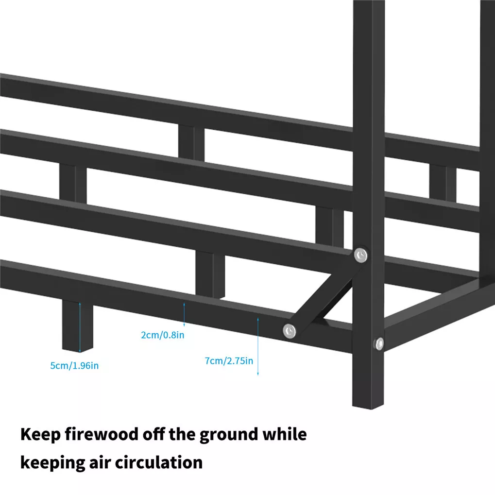 Extra Tall Outdoor Firewood Log Storage Rack - Image 5