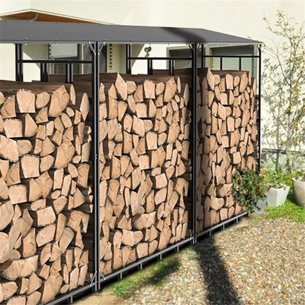 Extra Tall Outdoor Firewood Log Storage Rack - Image 7