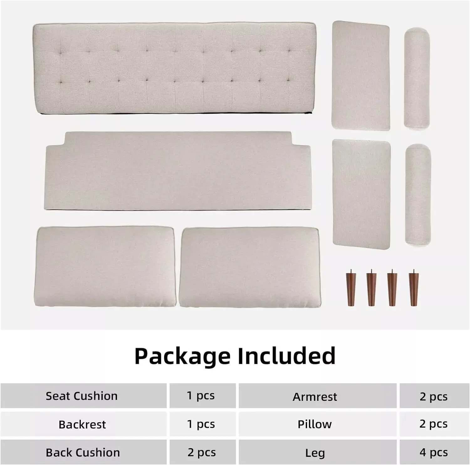 Fabric Loveseat Couch - Image 5