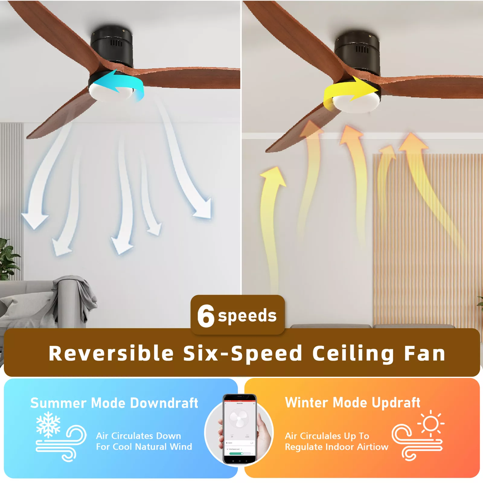Farmhouse Ceiling Fan With Light & Remote - Image 7