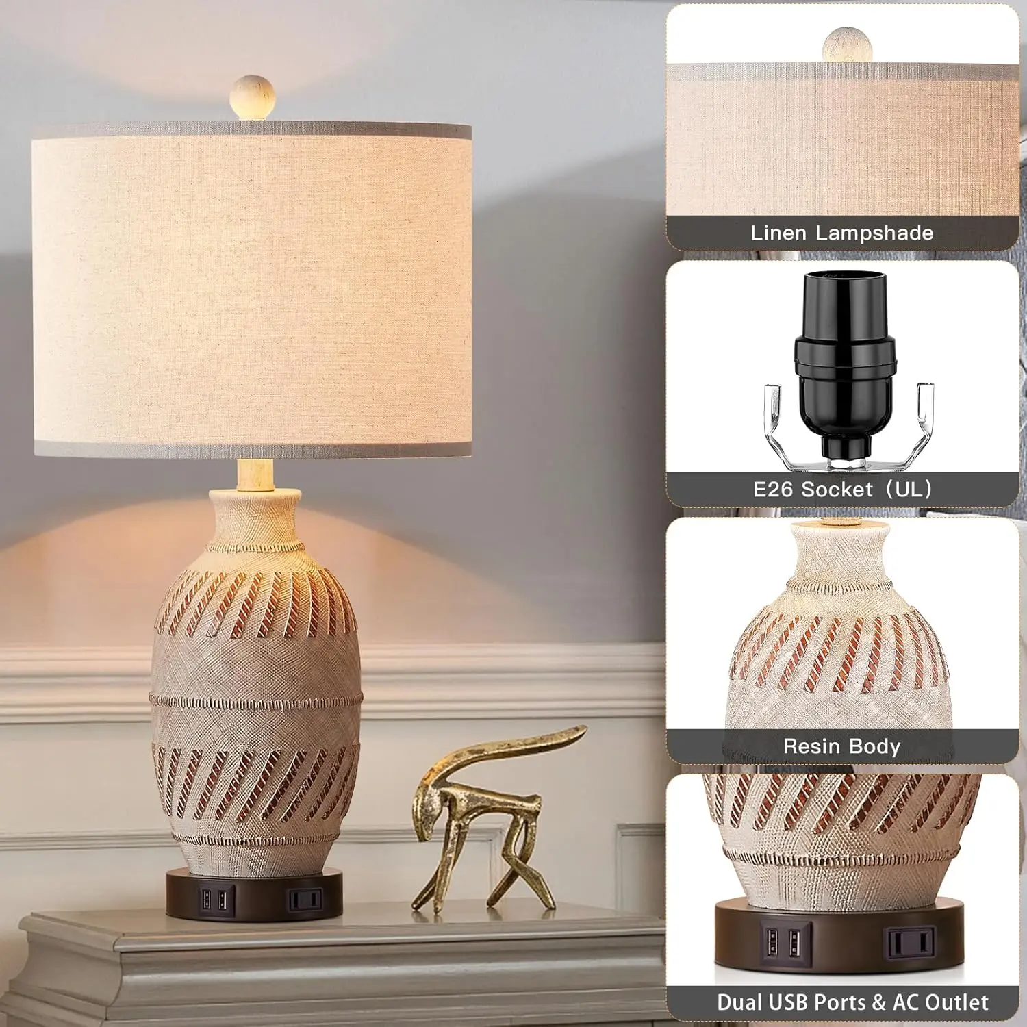 Farmhouse Table Lamp - Image 2
