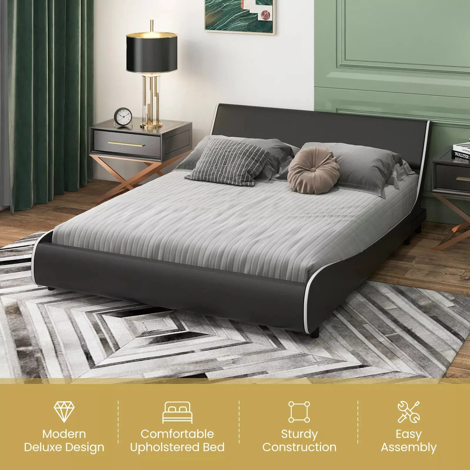 Felix Queen Size Plateform Bed Frame - Image 4
