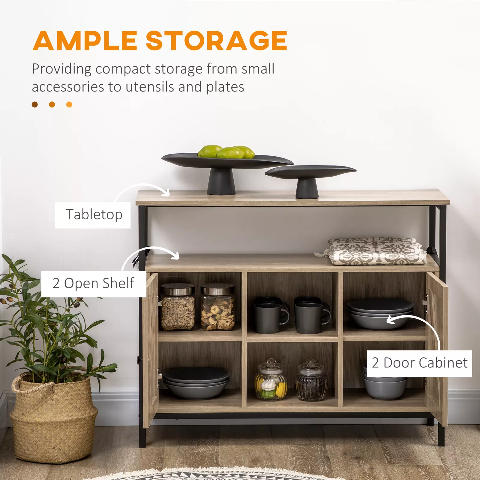 Ffion Sideboard Buffet Cabinet - Image 3