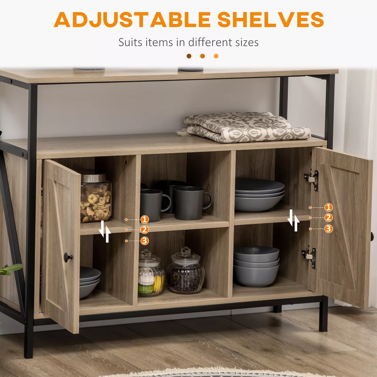 Ffion Sideboard Buffet Cabinet - Image 5