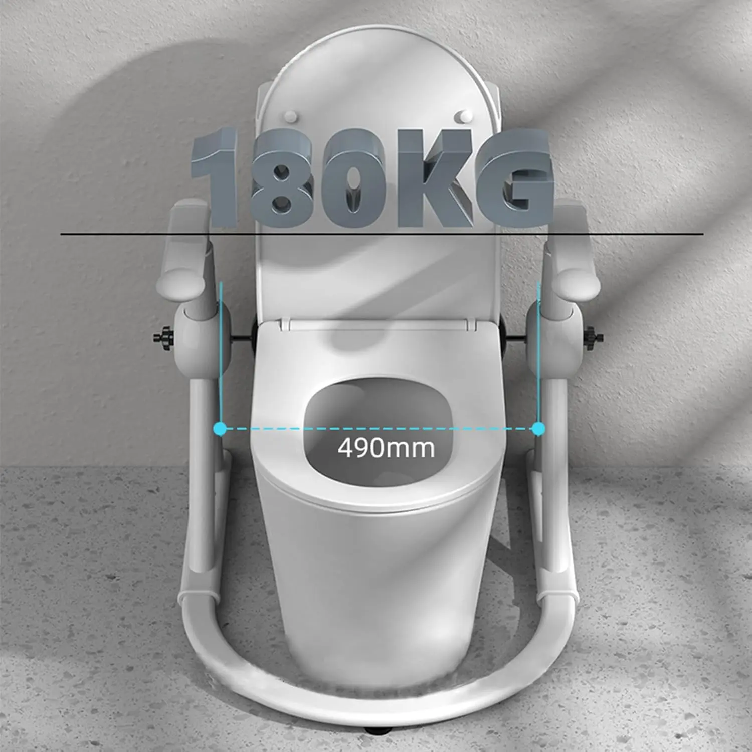 Flip Up Toilet Safety Frame Rails - Image 3