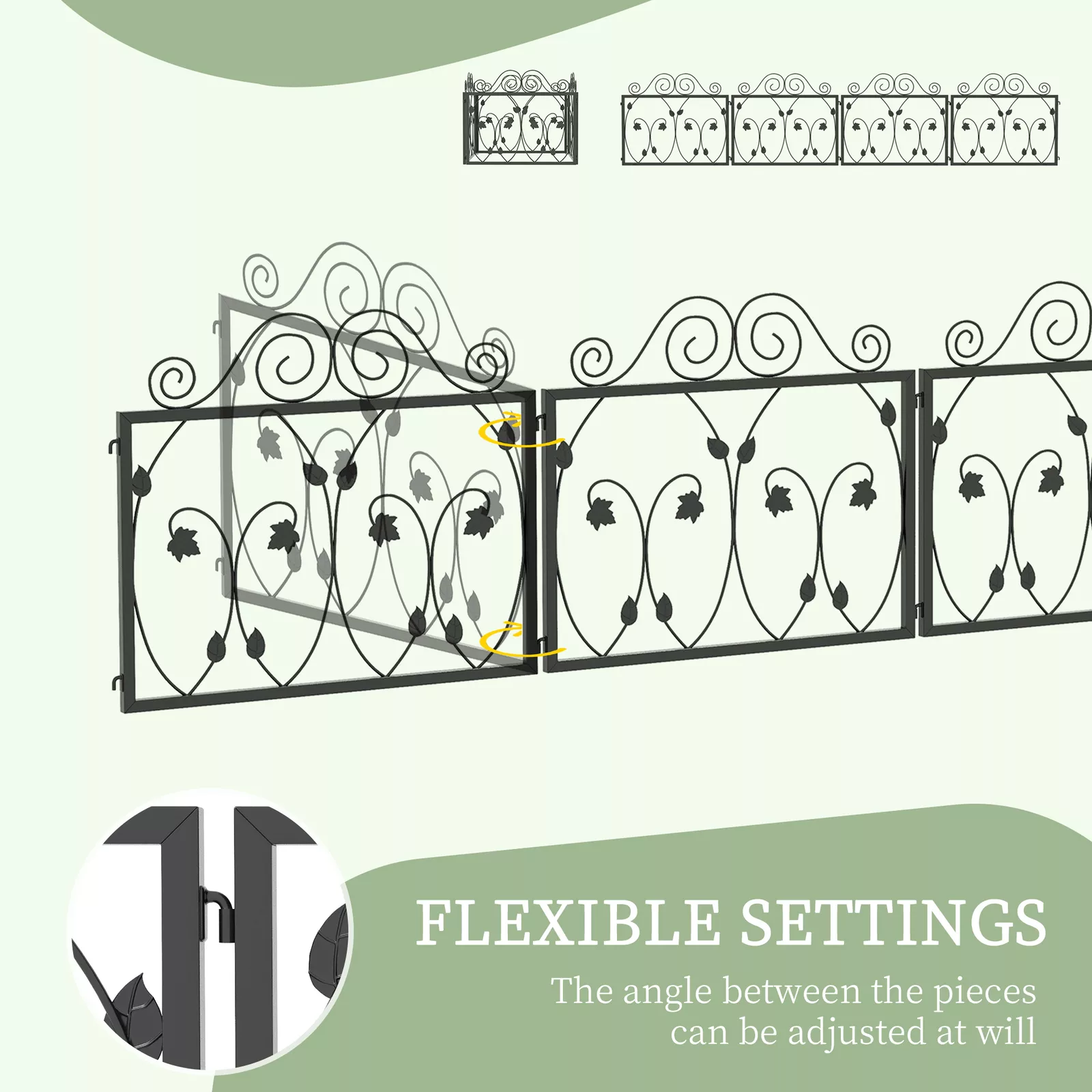 Flower Decorative Garden Fence (Set of 4) - Image 5