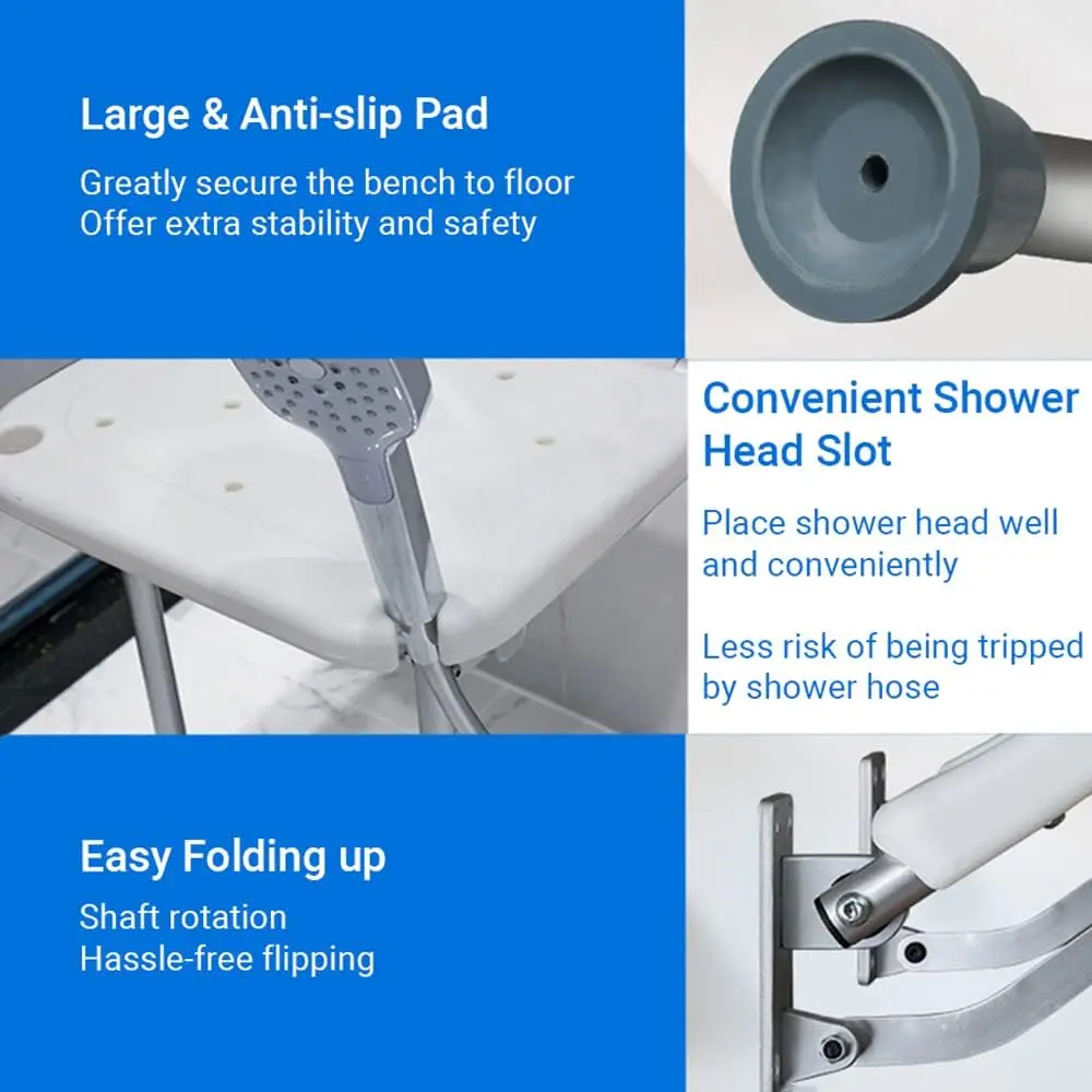 Wall Mounted Folding Shower Seat - Image 5